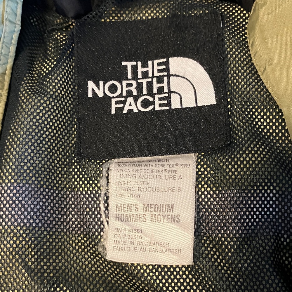 The North Face Mens Olive and Black Gortex Rain Jacket - Picture 2 of 4